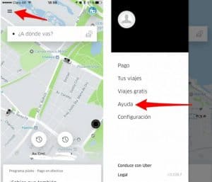 Ayuda y Contacto Uber